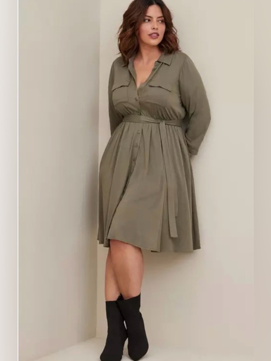torrid Dresses & Skirts - NWT TORRID Mini Challis Shirt Dress Size 1X